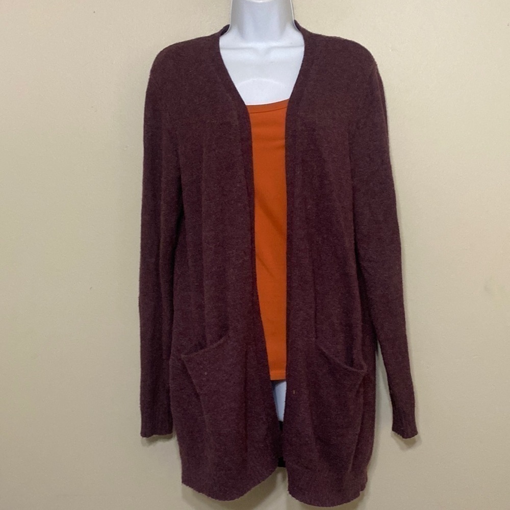 Vila women open cardigan women XL Soft Cozy Casual Office Brown Y2k